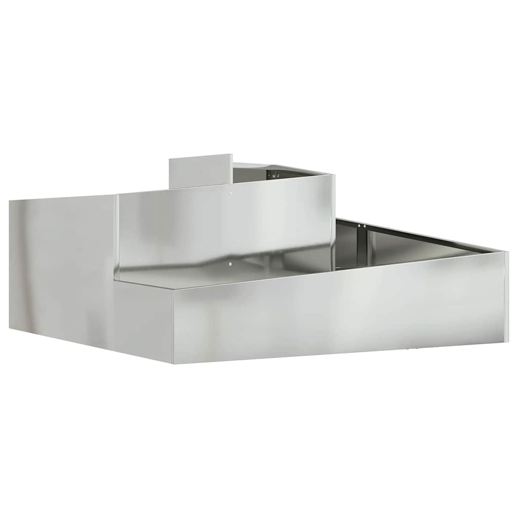 Gartenblumentopf Silber 100 x 100 x 50 cm Verzinkter Stahl